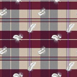Бязь о/м пл 140 рис 152-3 Перья крас