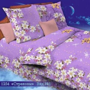 Бязь о/м пл 140 рис 1254-1 стрекоза сирень